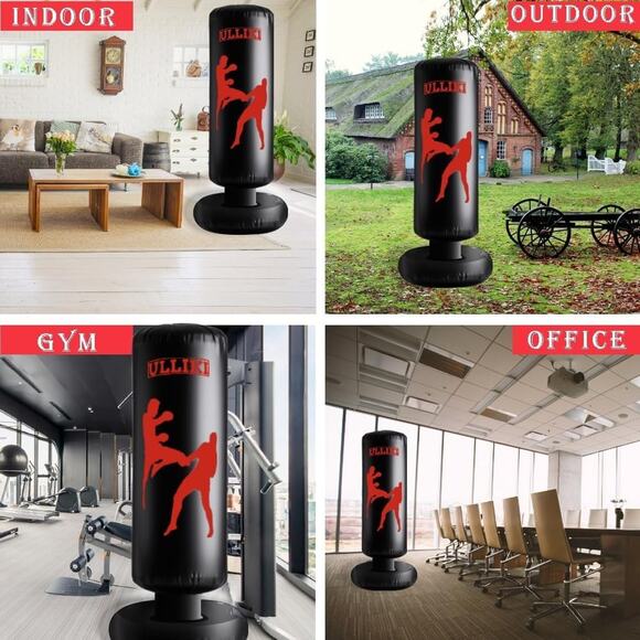 Freestanding Punching Bag for Adults with Gloves, Kick Boxing Bag with Stand - Picture 6 of 6